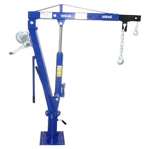 Guincho hidráulico 900Kg giratório para caminhonete com carretilha e suporte GC900CS ACM TOOLS GC900CS