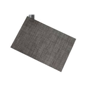 Jogo Lugar Americano Retangular Cinza 45 (L) x 30 (A)cm PVC Decoração Mesa Jantar Descanso Prato