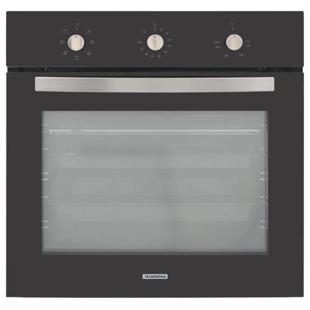 Forno Elétrico Embutir Tramontina New Glass Cook Preto 71L