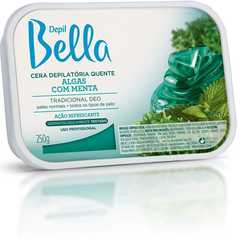 Cera Depilatoria Depil Bella Algas C/Menta 250Gr