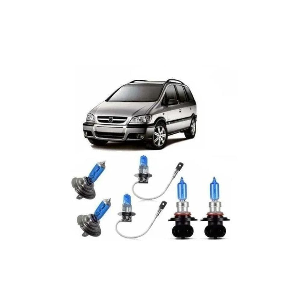 Kit Lampada Super Branca Farol E Milha Zafira 2001 Até 2012