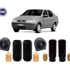 4 Kit Coxim Batente Dianteiro Traseiro Fiat Siena 2008 2009 2010 2011 2012