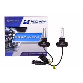 Par Lâmpadas Ultra Led H27 6000K 12V e 24V 50W 8000LM