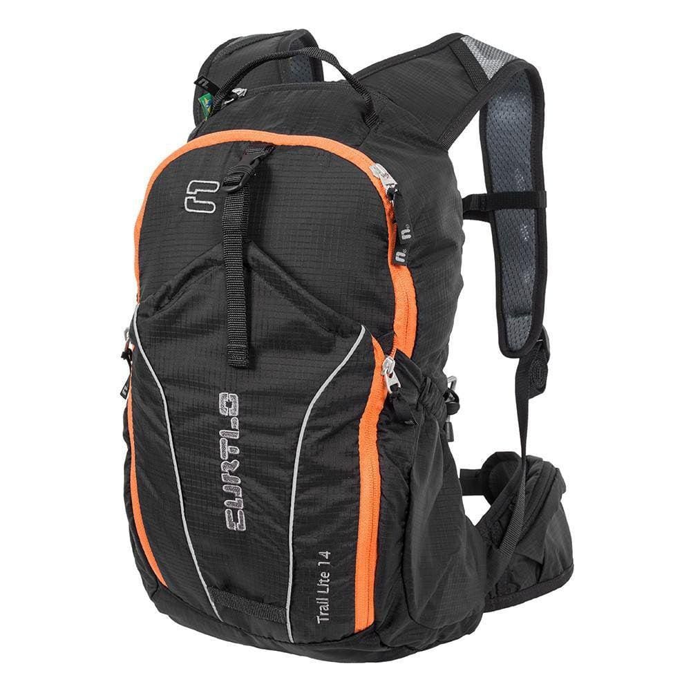 Mochila Curtlo Trail Lite 14L Reservatório Preto Laranja
