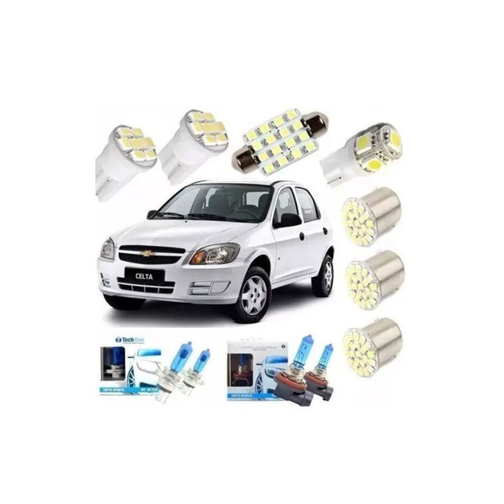 Kit Celta Lampadas Led + Super Branca 06/2017 Techone