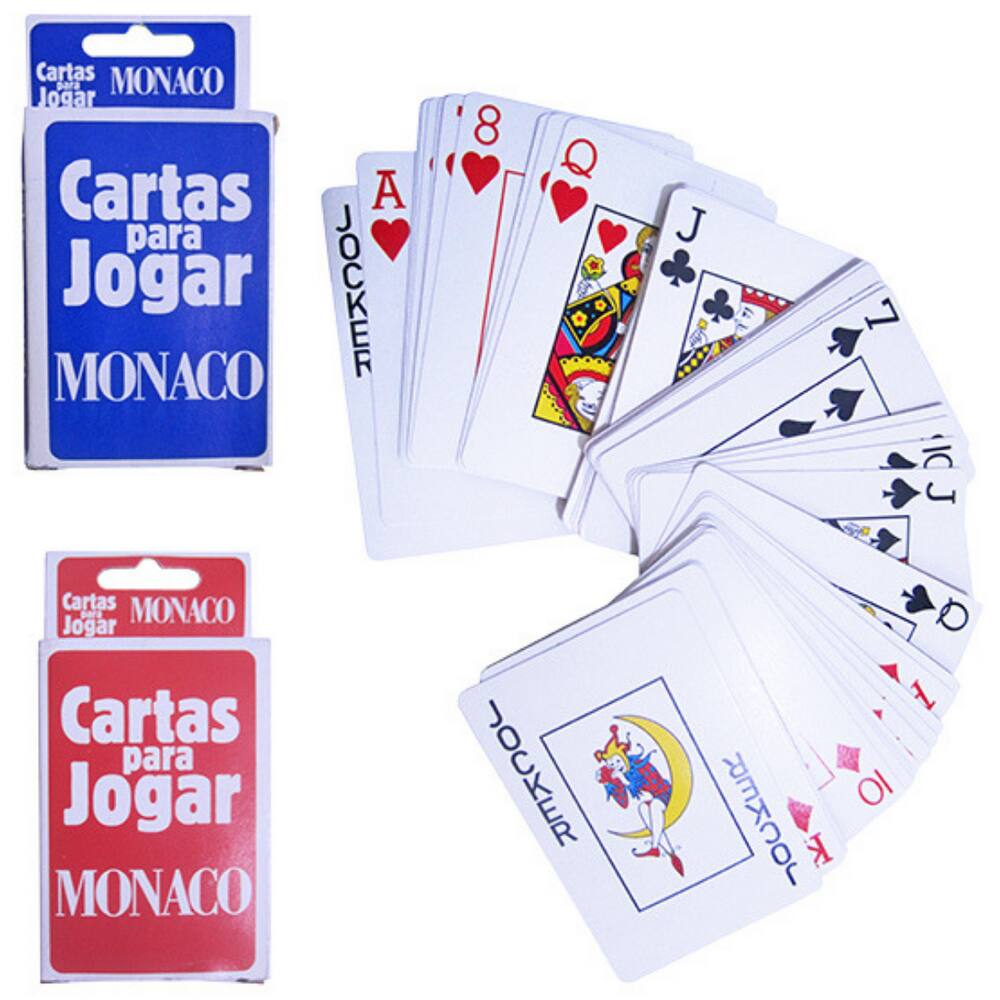 Jogo de baralho com 54 cartas Azul - Comprar e Usar