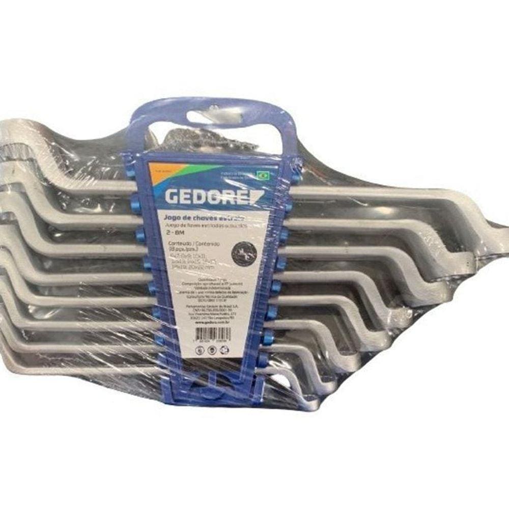Jogo Chave Estrela 06 A 22Mm Com 08 Peças Gedore