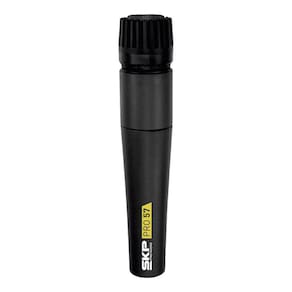 Microfone com fio profissional, acompanha cabo 5 metros pro-