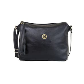 Bolsa Classe Couro Feminina Transversal 1751-2 Cb01 Preto