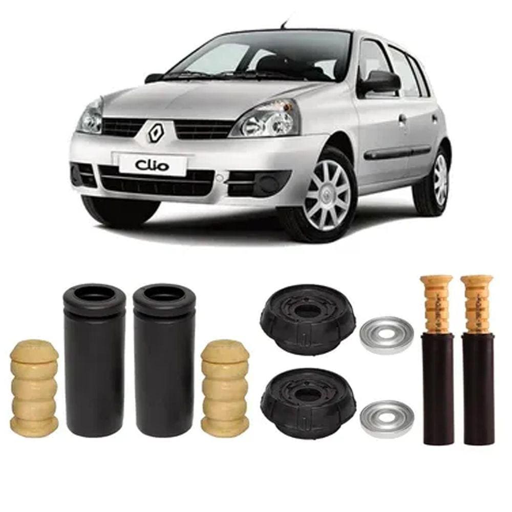 Kit Batente Coxim Dianteiro Traseiro Clio 2014 2015 2016