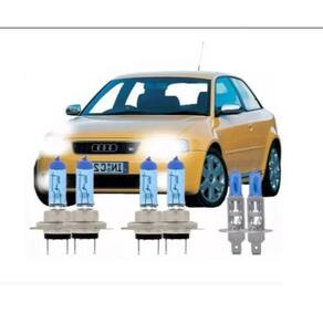 Kit Lâmpada Super Branca Audi A3 1997 A 2006 Techone H7 H1