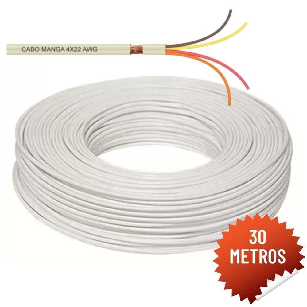 Cabo Manga Fibra Óptica 4X22 Awg Para Iluminação De Piscinas Led Rgb - 30 Metros