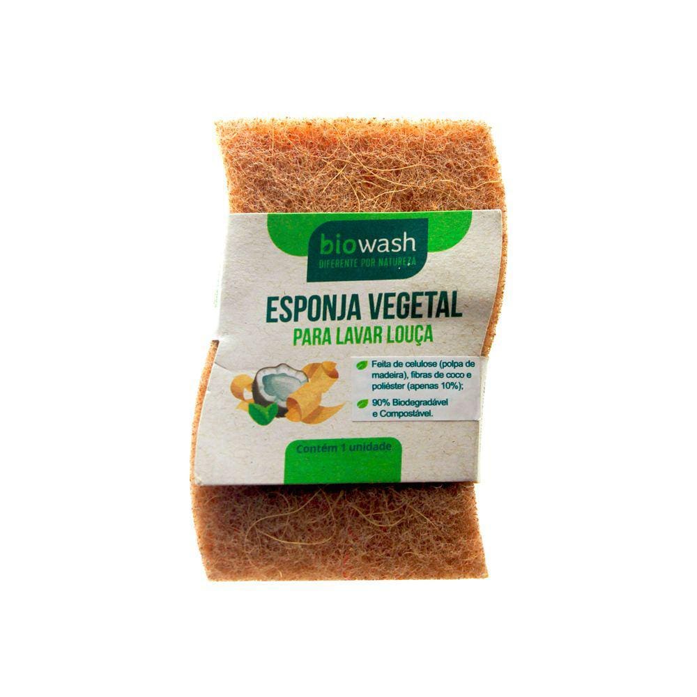 Esponja Vegetal para Lavar Louça Biodegradável Biowash
