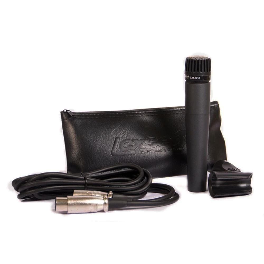 Microfone Dinâmico Cardioide para Amplificador Lexsen LM-S57 com Bag e Fio