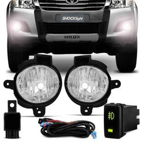 Kit Farol Auxiliar Milha Hilux Srv 2012 A 2015 Bmo Shock