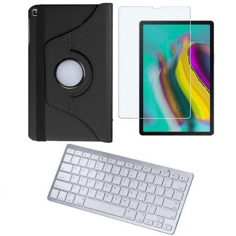 Capa Giratória Samsung Tab S5E 10.5 T725+Película+Teclado