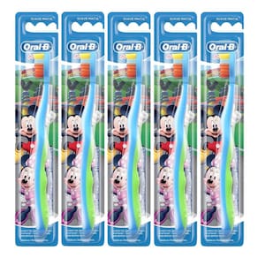 Kit 5 Escova Dental Infantil Oral-b Stages Mickey