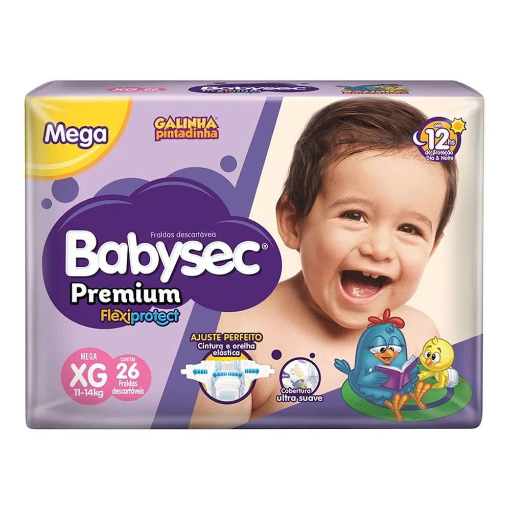 Fralda Descartável Babysec Galinha Pintadinha Premium XG - 26 Tiras