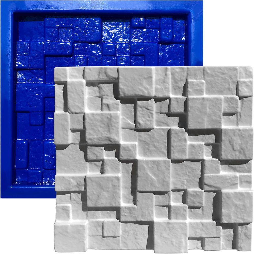 Forma 3D Gesso e Cimento ABS 1mm - Mosaico 29x29 cm