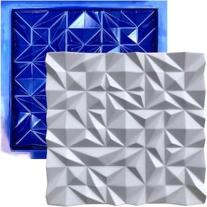 Forma 3D Gesso e Cimento ABS 1mm - Esmeralda 30x30 cm