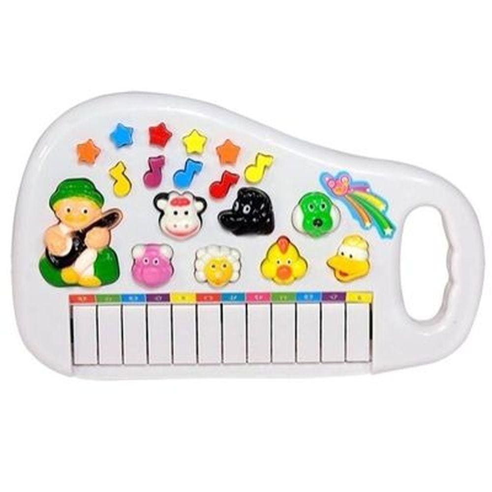 Piano Musical Animal – Azul – Braskit Brinquedos