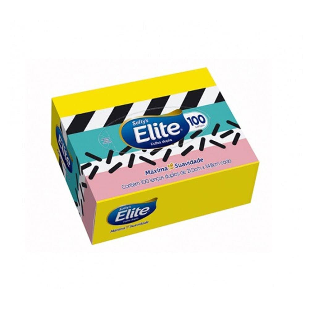 Lenço de Papel Elite Softy`s folhas Duplas 100 unidades