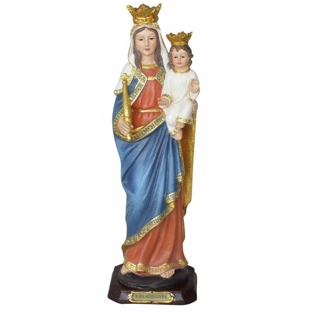 Santa Imagem Nossa Senhora De Auxiliadora Resina 31cm