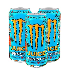 Energético Monster Energy Juice Mango Loco 473ml | Kit com três unidades