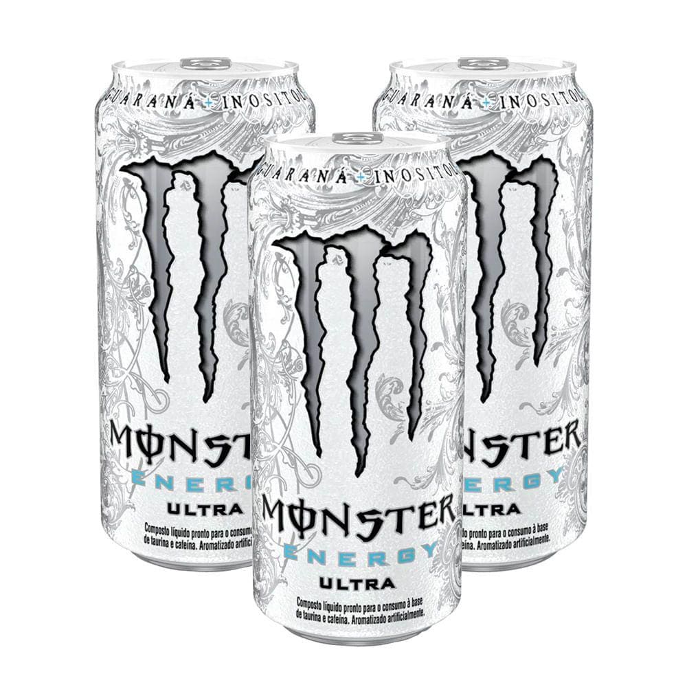 Energético Monster Energy Ultra com 473ml | Kit com três unidades