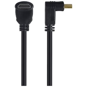 Cabo Hdmi 2.0 4k Hd 3d Conexao Ethernet Conectores 90* 2M