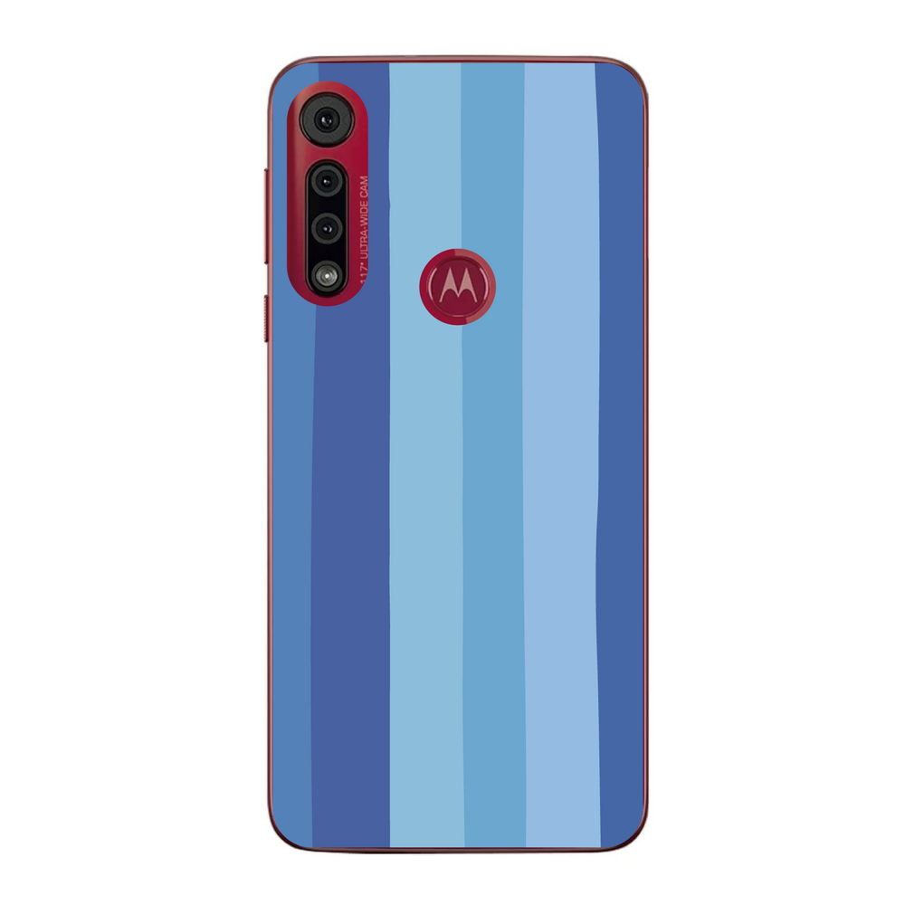 Capa Case Capinha Motorola Moto One Macro Arco Iris Azul