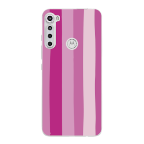 Capa Case Capinha Motorola Moto One Fusion Plus Arco Iris Rosa