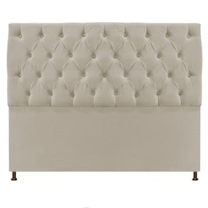 Cabeceira Sofia 195 Cm King Size Suede Bege