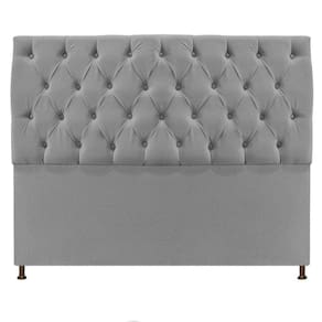 Cabeceira Sofia 195 Cm King Size Suede Cinza