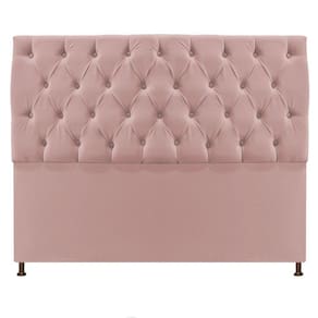 Cabeceira Sofia 195 Cm King Size Suede Rosê