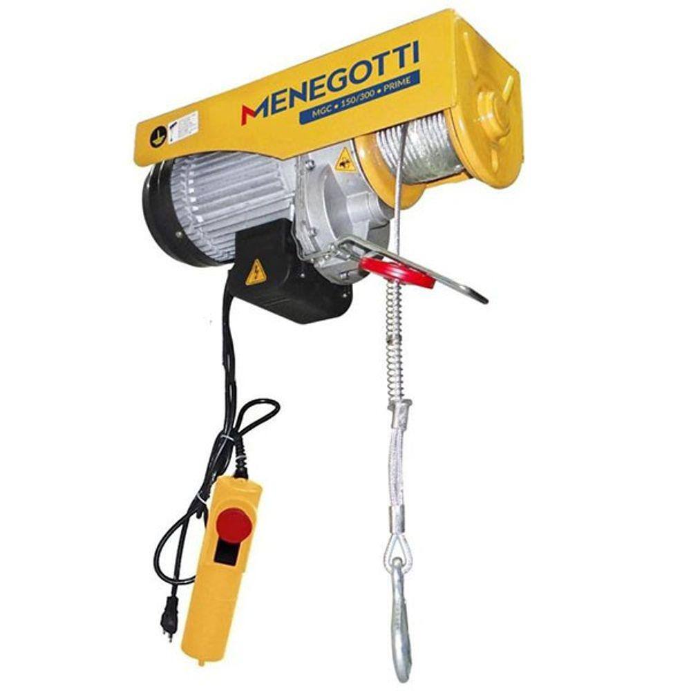 Guincho de Coluna Prime 150/ 300Kg 127v Prime V2 Uso Continuo - MENEGOTTI