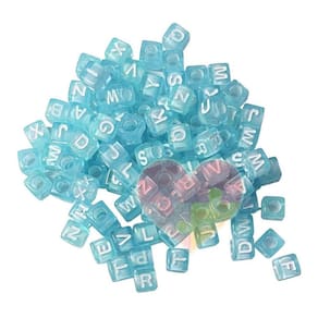 100 Miçangas de letras coloridas Infantil Alfabeto Entremeio Colar Bijuteria Semi Joias