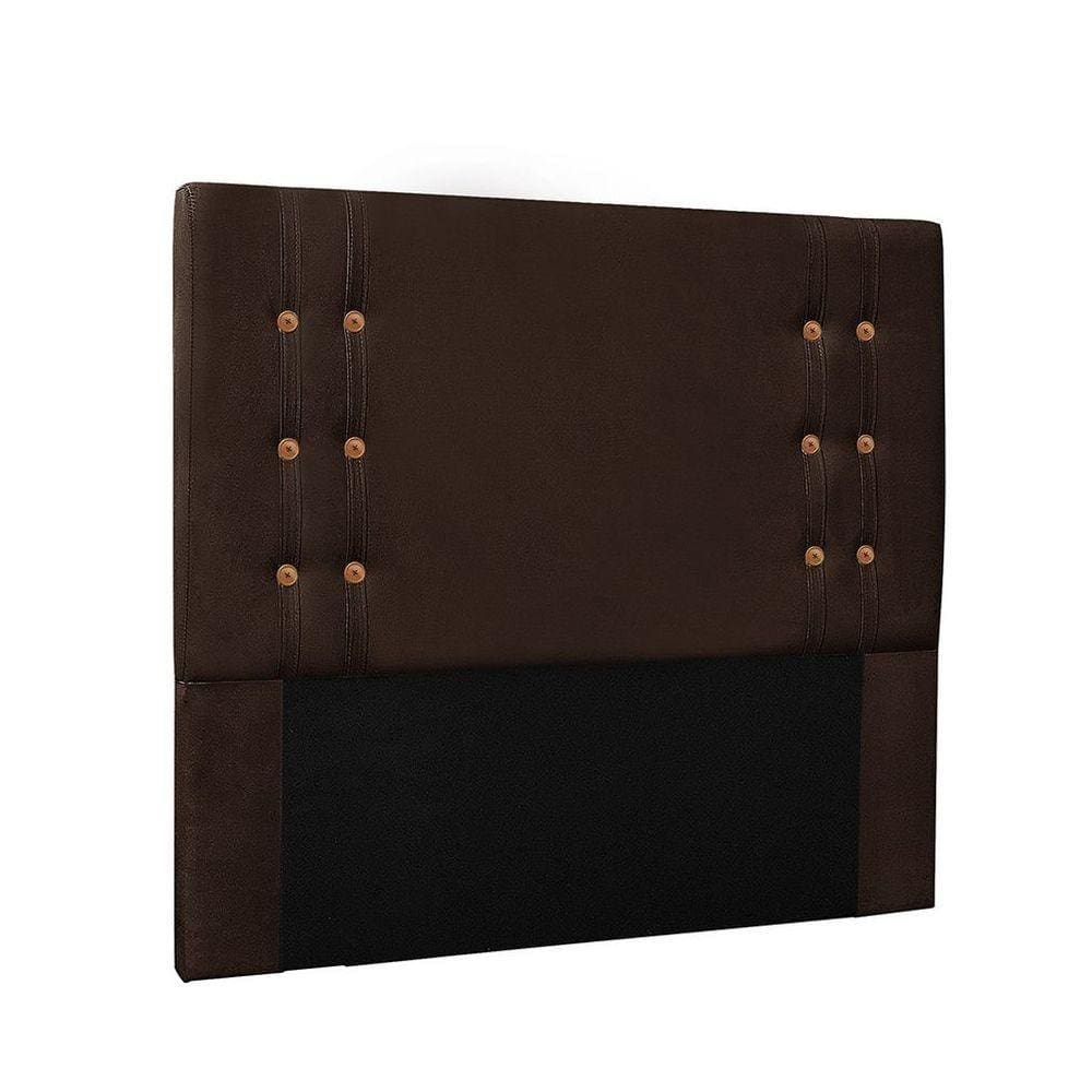 Cabeceira Gênova Para Cama Box Solteiro 90 Cm Suede - D`rossi Cor Café