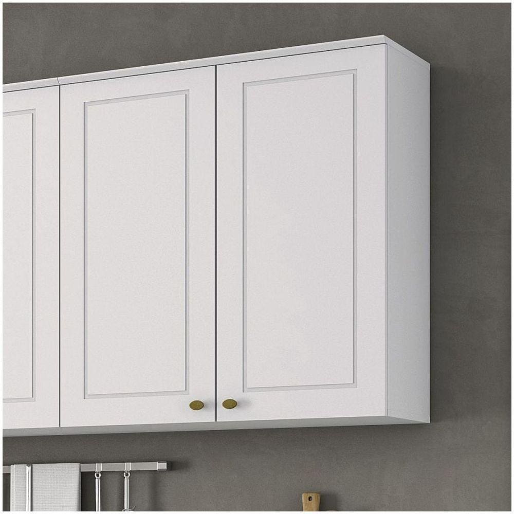 Armário De Cozinha 02 Portas 80 Cm Nova York Henn Branco