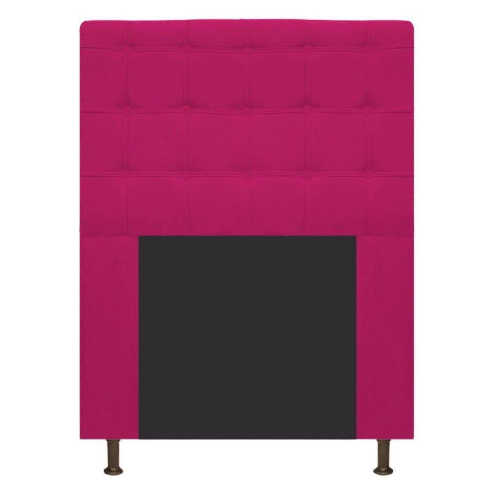 Cabeceira Estofada Dama 90 Cm Solteiro Suede Pink