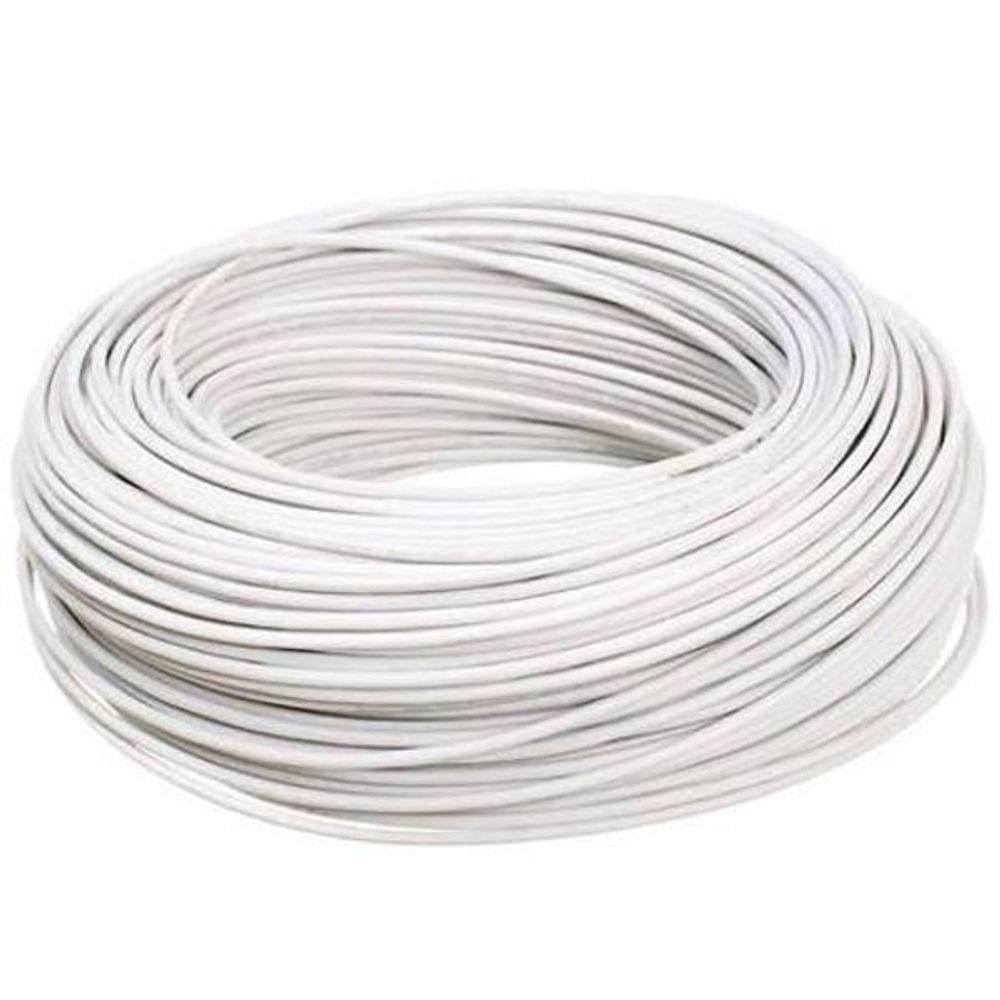 Fio Cabo Flexível 4Mm Branco- 20 Metros