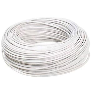 Fio Cabo Flexível 4Mm Branco- 20 Metros