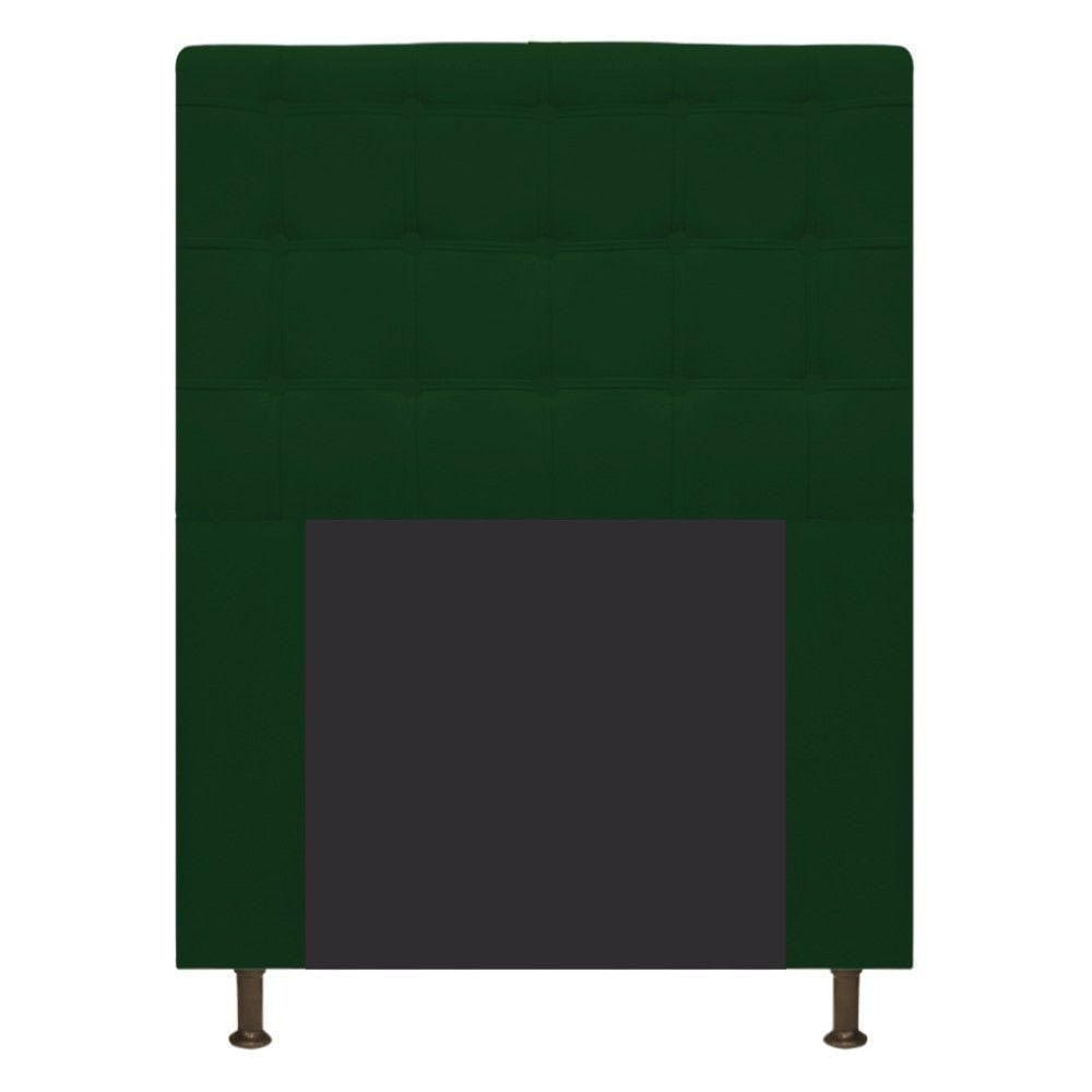 Cabeceira Estofada Dama 90 Cm Solteiro Suede Verde