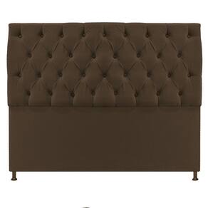 Cabeceira Sofia 160 Cm Queen Size Suede Marrom