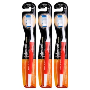 Kit 3 Escovas Dental J&j Reach Access Macia Grande 40