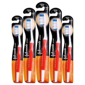 Kit 5 Escovas Dental J&j Reach Access Macia Grande 40