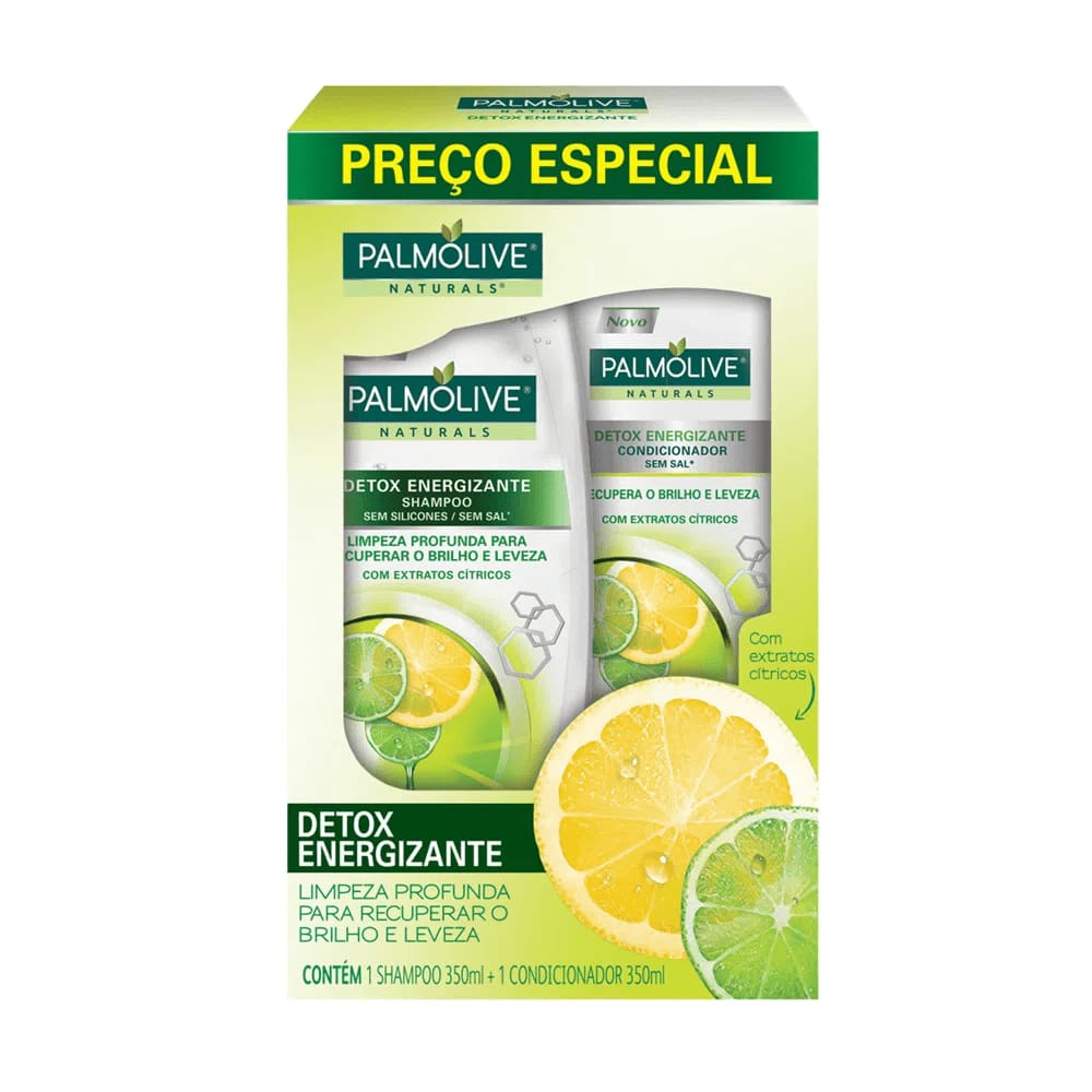Kit Shampoo + Condicionador Palmolive Detox Energizante Preço Especial
