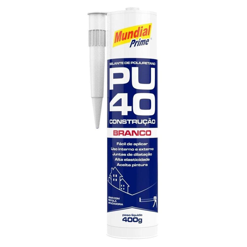 Silicone Vedante De Poliuretano Pu40 400G Branco Mundial