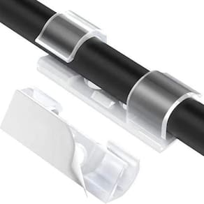 Organizador De Fios E Cabos Canaleta Transparente Kit 20 Pcs