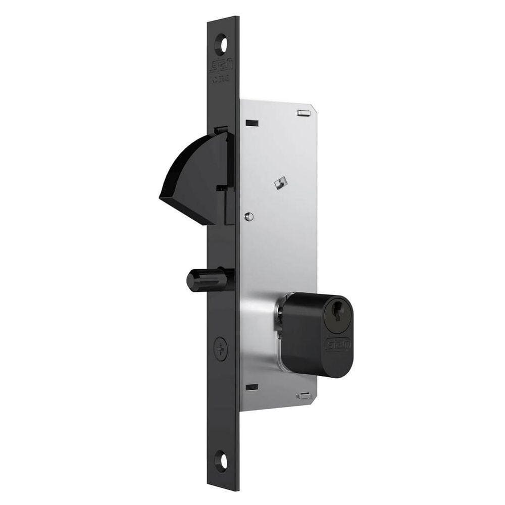 Fechadura Stam 940 Correr Espelho Preto Fosco 7268